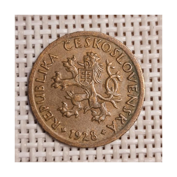 Czechoslovakia 10 Hellers 1928 KM-3 VF