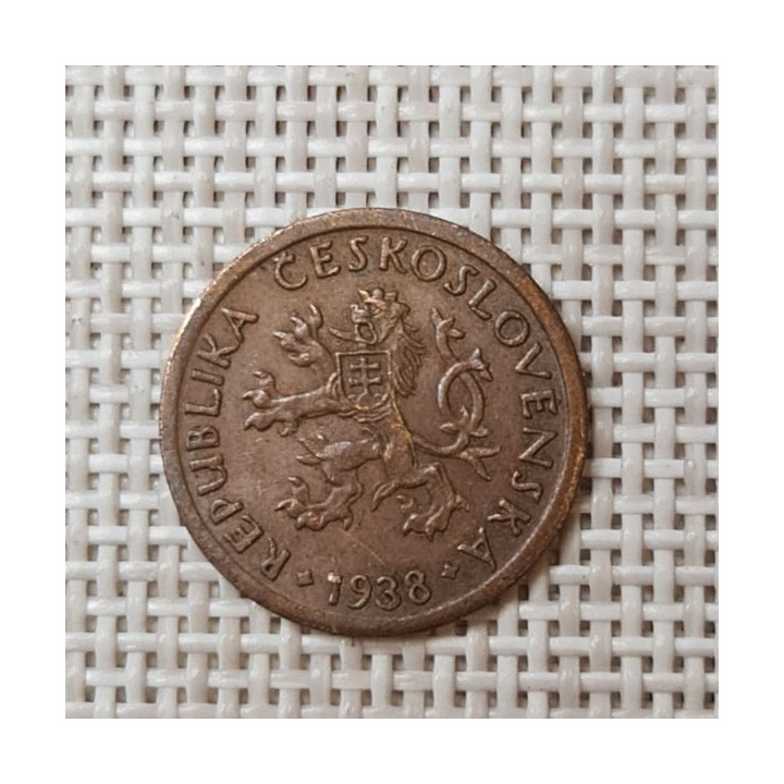 Czechoslovakia 10 Hellers 1938 KM-3 VF