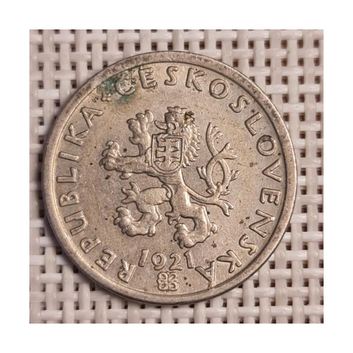 Czechoslovakia 20 Hellers 1921 KM-1 VF
