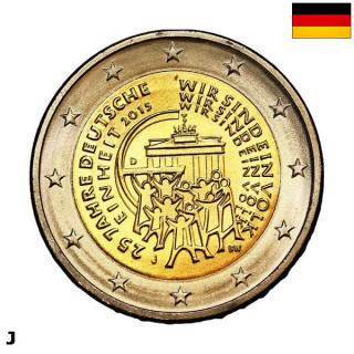 Germany 2 Euro 2015 J "German Unification" UNC