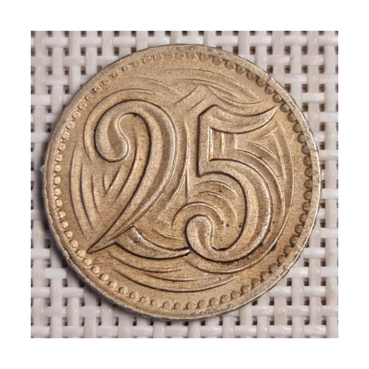 Czechoslovakia 25 Hellers 1933 KM-16 VF