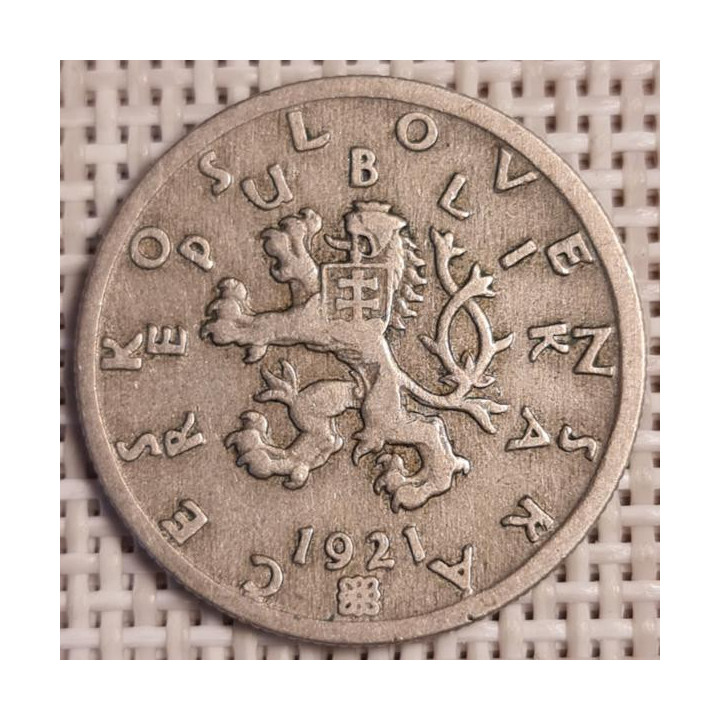 Czechoslovakia 50 Hellers 1921 KM-2 VF