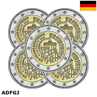 Germany 2 Euro 2015 ADFGJ "German Unification" UNC