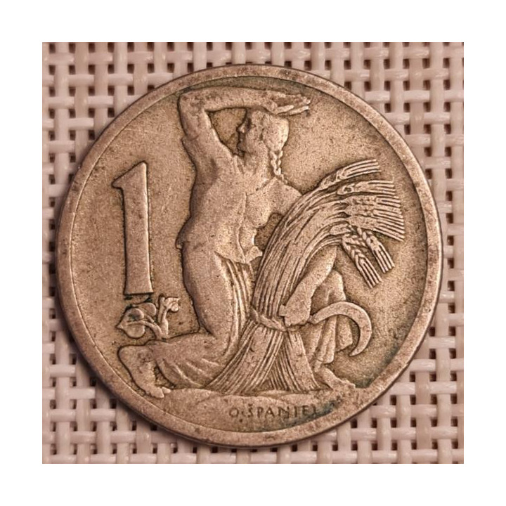 Czechoslovakia 1 Koruna 1922 KM-4 VF
