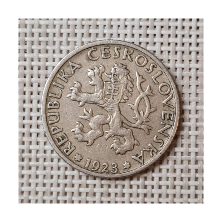 Czechoslovakia 1 Koruna 1923 KM-4 VF