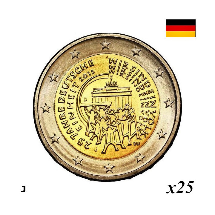Germany 2 Euro 2015 J "German Unification" Roll