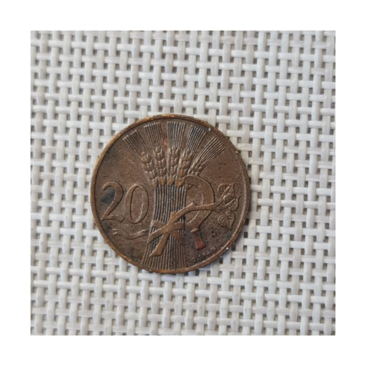 Czechoslovakia 20 Hellers 1950 KM-20 VF