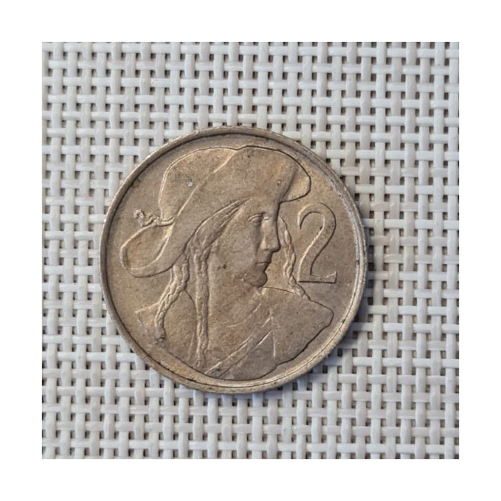 Czechoslovakia 2 Koruny 1948 KM-23 VF