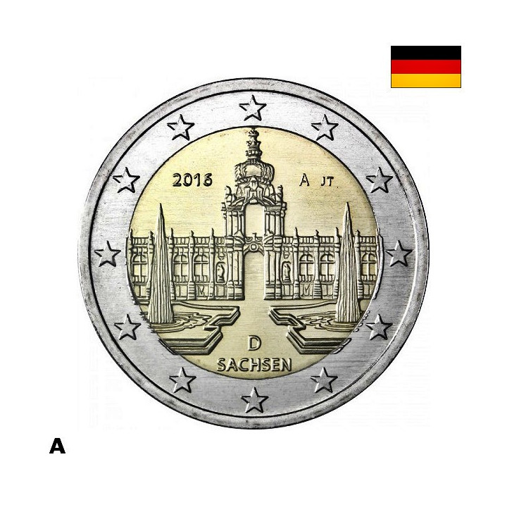Germany 2 Euro 2016 A "Saxony" UNC