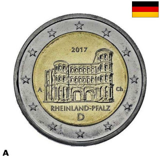 Germany 2 Euro 2017 A "Rhineland-Palatinate" UNC