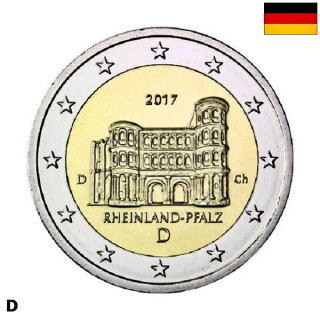 Germany 2 Euro 2017 D "Rhineland-Palatinate" UNC