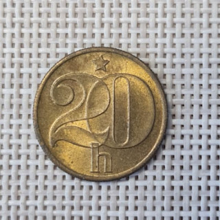 Czechoslovakia 20 Hellers 1987 KM-74 VF