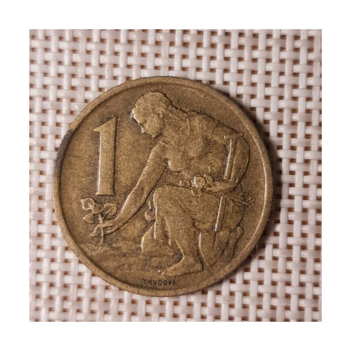 Czechoslovakia 1 Koruna 1966 KM-50 VF