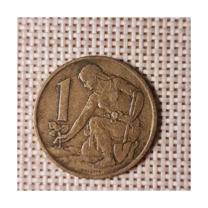 Czechoslovakia 1 Koruna 1971 KM-50 VF
