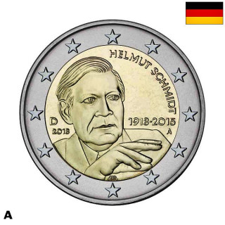 Germany 2 Euro 2018 A "Helmut Schmidt" UNC