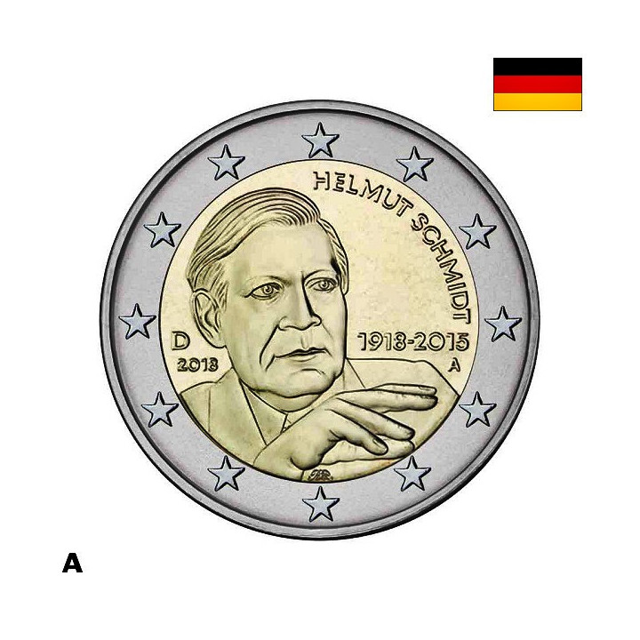 Germany 2 Euro 2018 A "Helmut Schmidt" UNC
