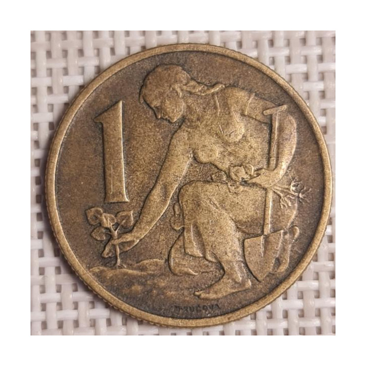 Czechoslovakia 1 Koruna 1976 KM-50 VF