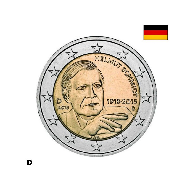 Germany 2 Euro 2018 D "Helmut Schmidt" UNC