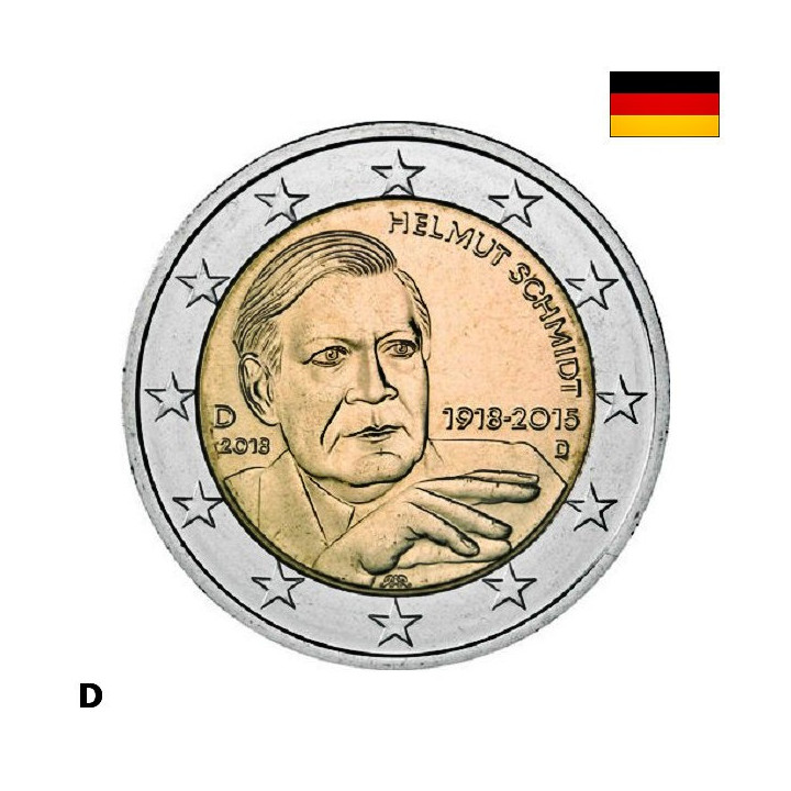 Germany 2 Euro 2018 D "Helmut Schmidt" UNC