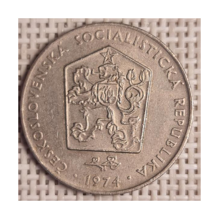 Czechoslovakia 2 Koruny 1974 KM-75 VF