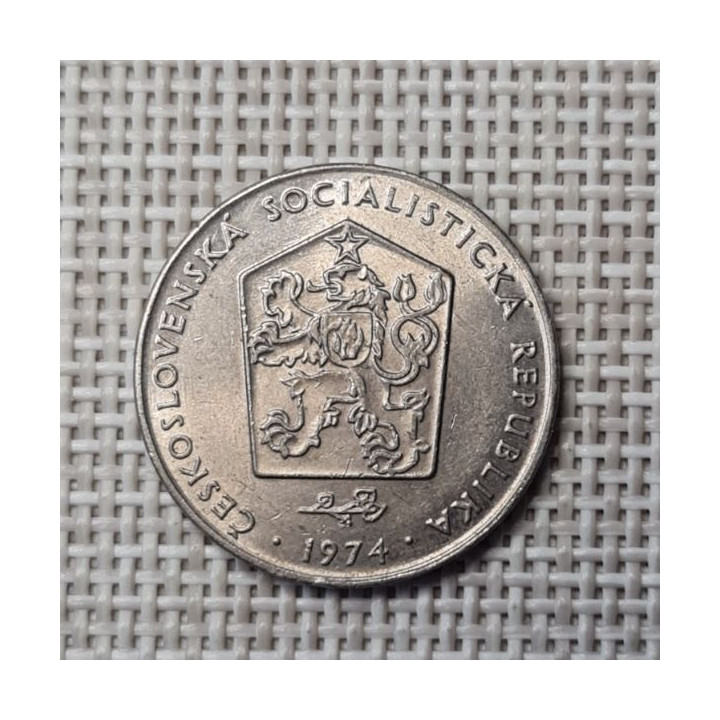 Czechoslovakia 2 Koruny 1974 KM-75 XF