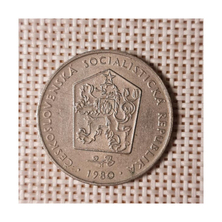 Czechoslovakia 2 Koruny 1980 KM-75 VF