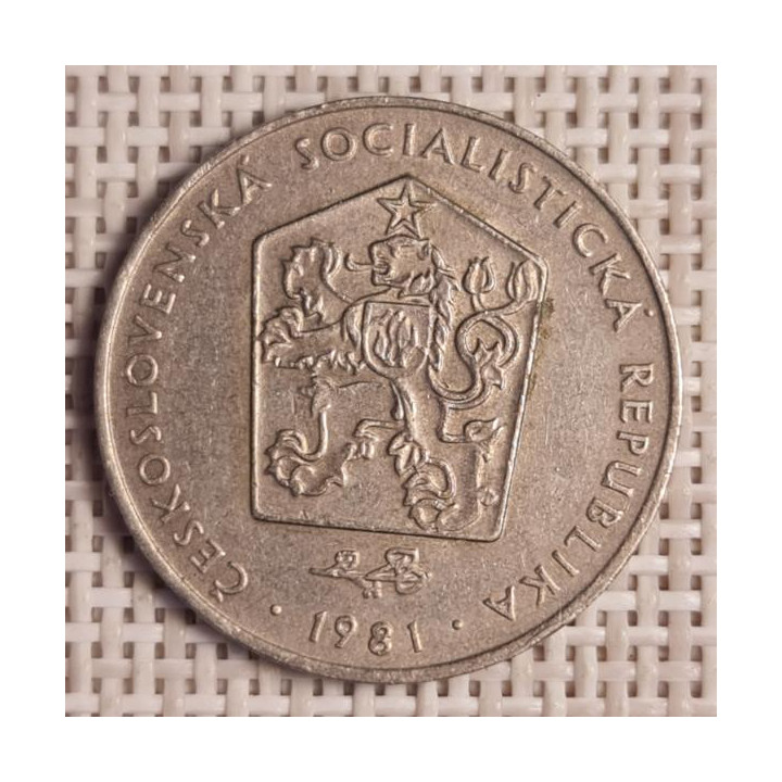 Czechoslovakia 2 Koruny 1981 KM-75 VF