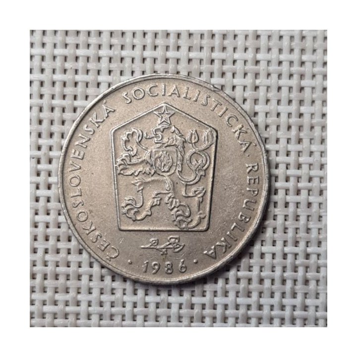 Czechoslovakia 2 Koruny 1986 KM-75 VF