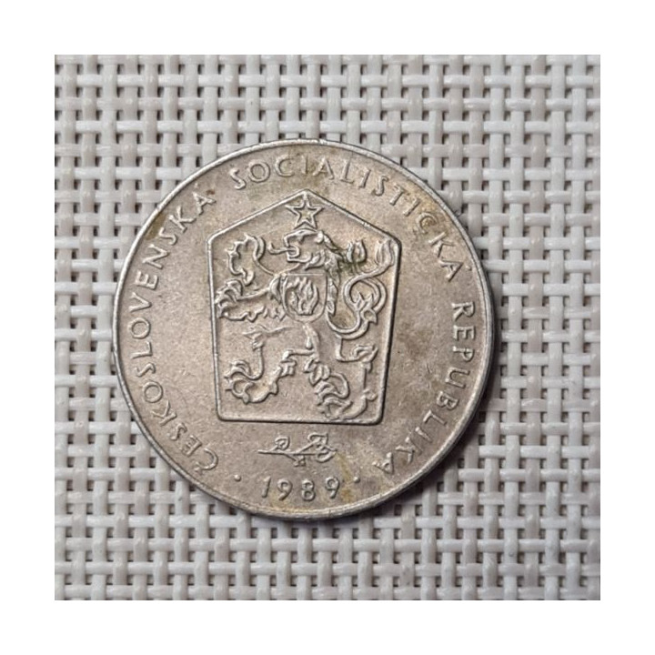 Czechoslovakia 2 Koruny 1989 KM-75 VF