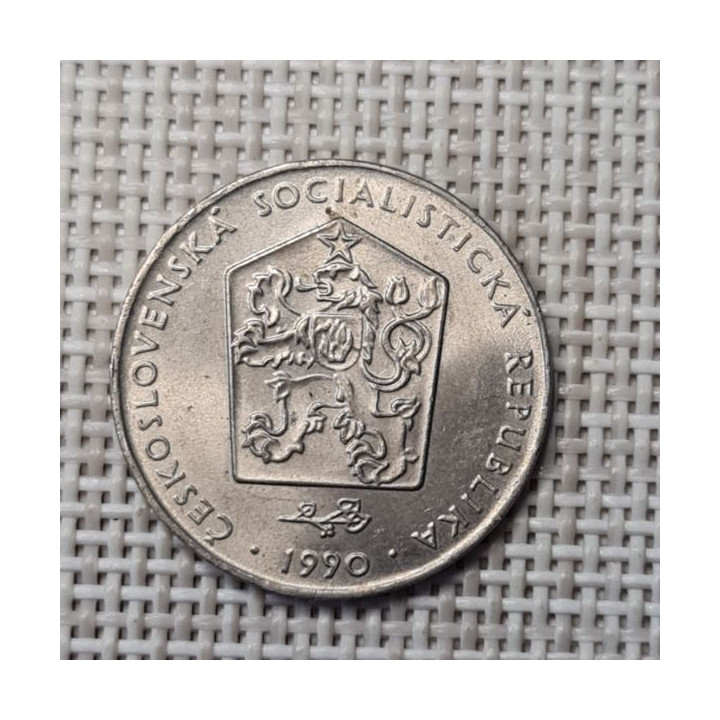 Czechoslovakia 2 Koruny 1990 KM-75 XF