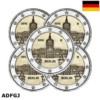 Germany 2 Euro 2018 ADFGJ "Berlin" UNC