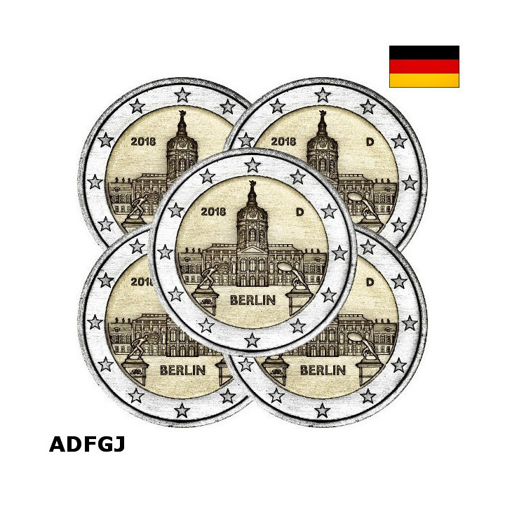 Germany 2 Euro 2018 ADFGJ "Berlin" UNC