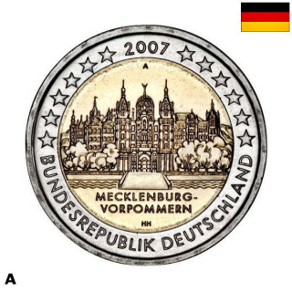 Germany 2 Euro 2007 A "Mecklenburg-Vorpommern" UNC