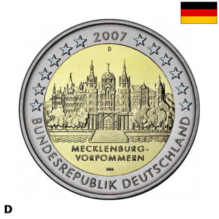 Germany 2 Euro 2007 D "Mecklenburg-Vorpommern" UNC