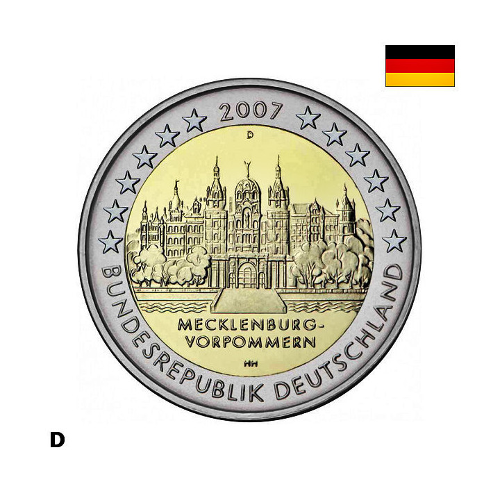 Germany 2 Euro 2007 D "Mecklenburg-Vorpommern" UNC