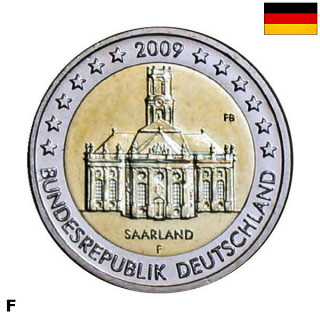 Germany 2 Euro 2009 F "Saarland" UNC