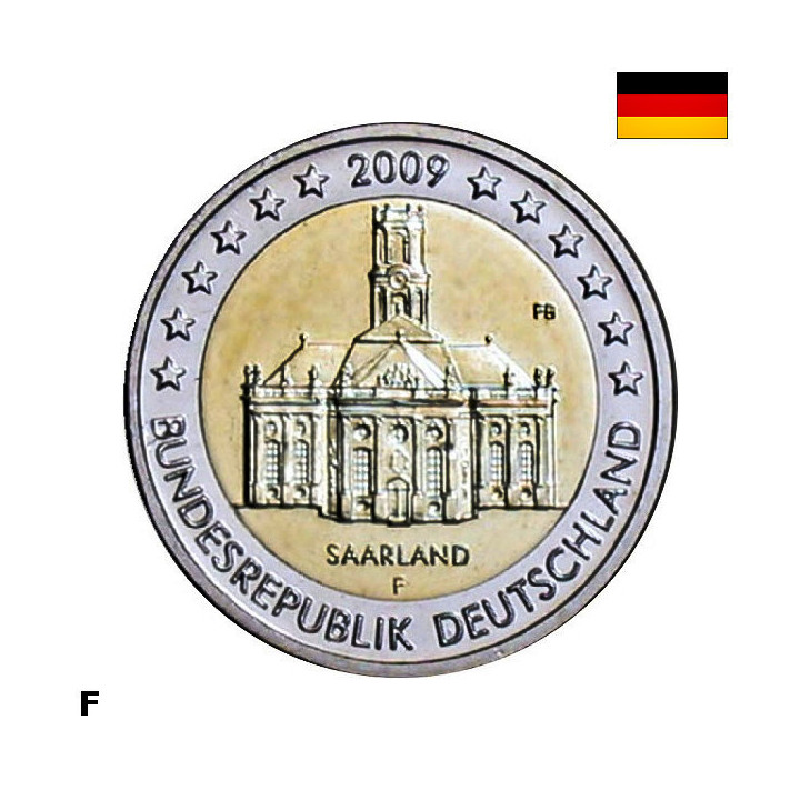 Germany 2 Euro 2009 F "Saarland" UNC