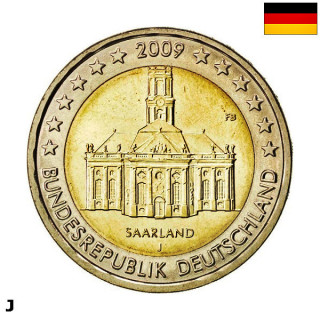 Germany 2 Euro 2009 J "Saarland" UNC