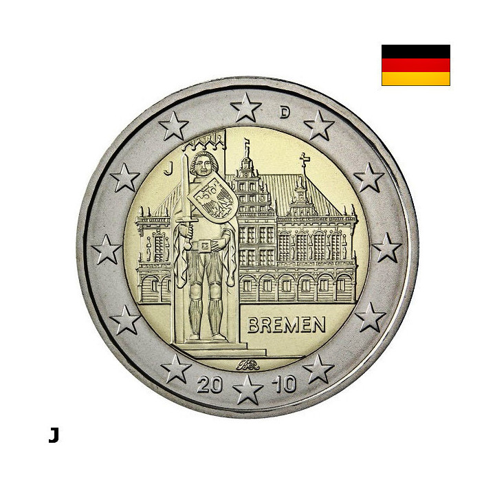 Germany 2 Euro 2010 J "Bremen" UNC
