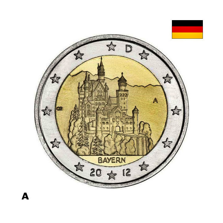 Germany 2 Euro 2012 A "Bavaria" UNC