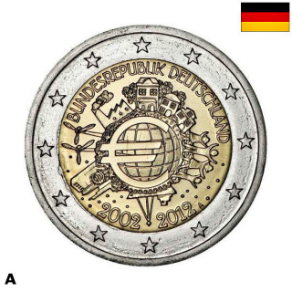 Germany 2 Euro 2012 A "TYE" UNC