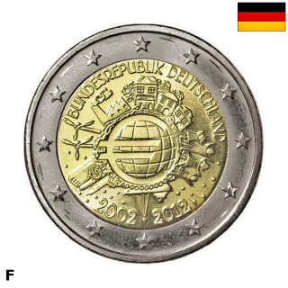 Germany 2 Euro 2012 F "TYE" UNC
