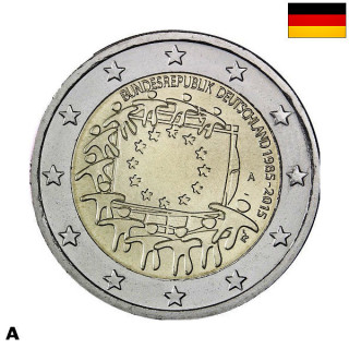 Germany 2 Euro 2015 A "Flag (EUF)" UNC