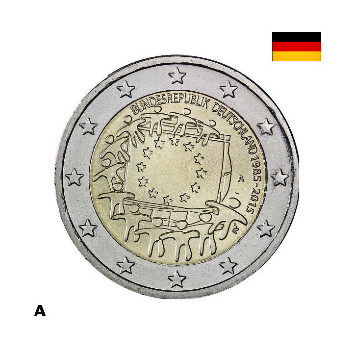Germany 2 Euro 2015 A "Flag (EUF)" UNC