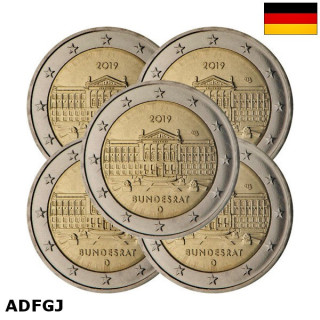 Germany 2 Euro 2019 ADFGJ "Bundesrat" UNC