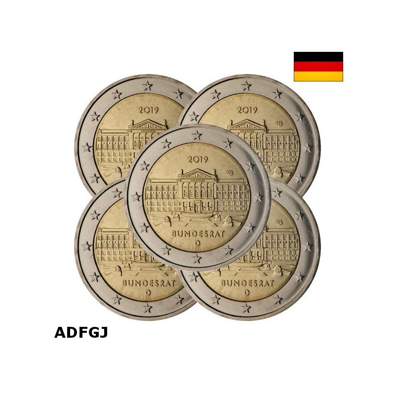 Germany 2 Euro 2019 ADFGJ "Bundesrat" UNC