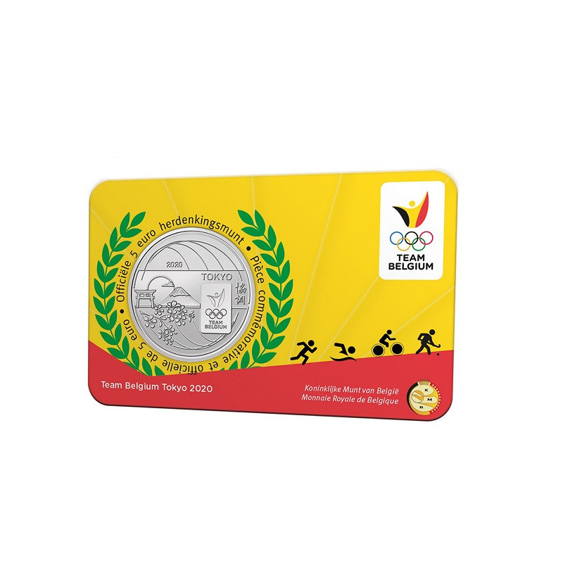Belgium 5 Euro 2020 "Olympic Games" BU (Coin Card)