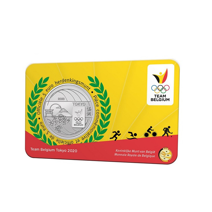 Belgium 5 Euro 2020 "Olympic Games" BU (Coin Card)