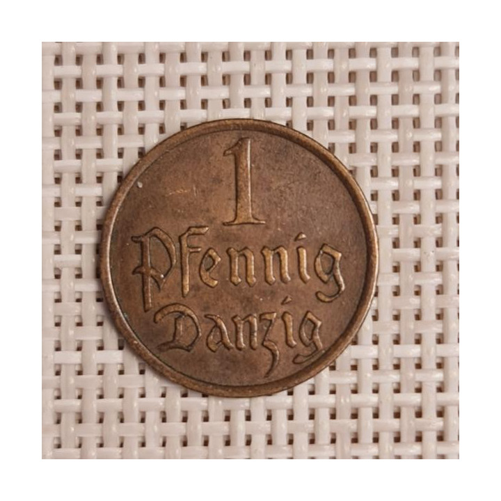 Danzig 1 Pfennig 1937 KM-140 VF