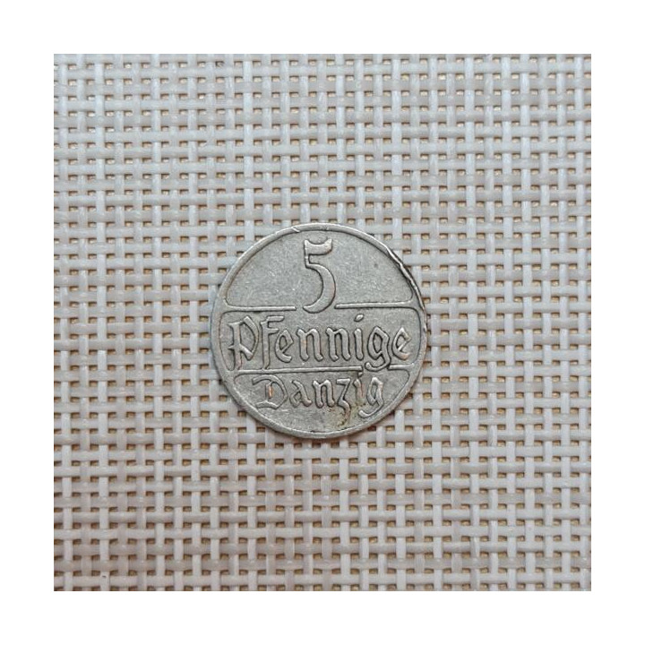 Danzig 5 Pfennig 1928 KM-142 VF